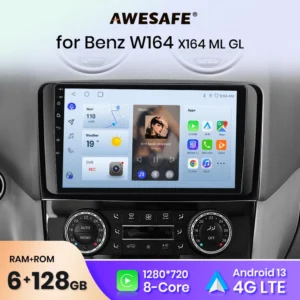 Autoradio per Mercedes M-Class W164 / GL-Class X164 2005-2012 CarPlay Android Auto 9" GPS