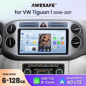 Autoradio per VW Tiguan 2006-2016 CarPlay Android Auto 9" GPS Multimediale