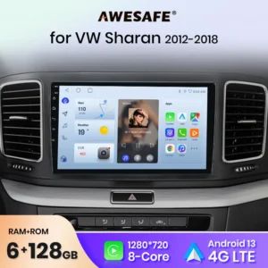 Autoradio per VW Sharan 2012-2018 CarPlay Android Auto 9" GPS Multimediale