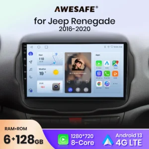 Autoradio per Jeep Renegade 2016-2020 Wireless CarPlay Android Auto Touchscreen
