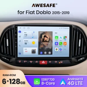 Autoradio per Fiat Doblò 2015-2019 CarPlay Android Auto 9" GPS Multimediale