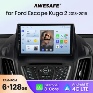 Autoradio per Ford Kuga / Escape 2013-2016 CarPlay Android Auto 9" GPS Multimediale
