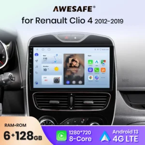 Autoradio per Renault Clio 4 / ZOE 2016-2019 CarPlay Android Auto 10" GPS Multimediale