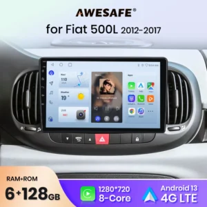 Autoradio per Fiat 500L 2012-2017 CarPlay Android Auto GPS Navigatore 10" Multimediale