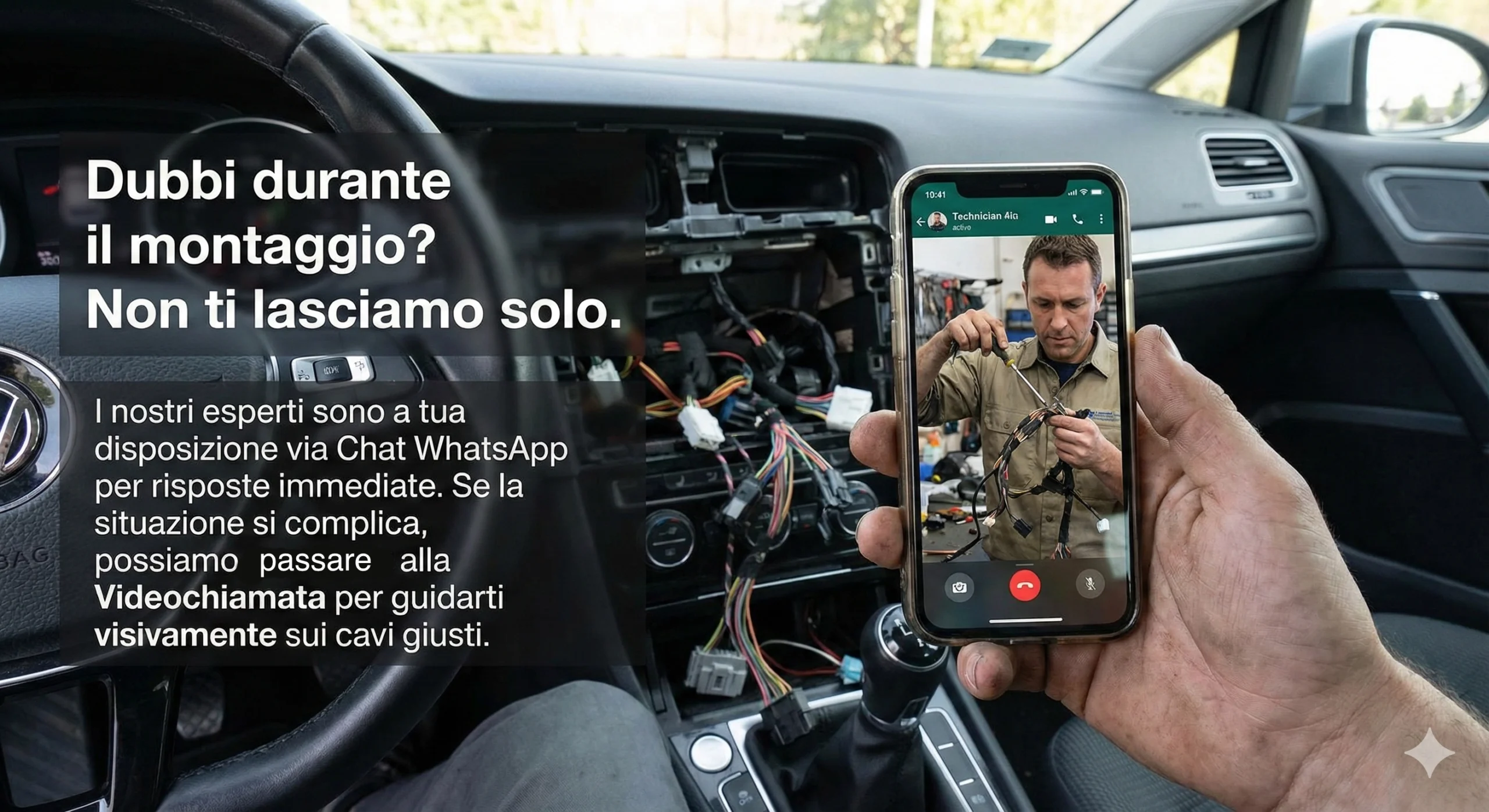 Assistenza Videochiamata ProShark - Installazione Autoradio